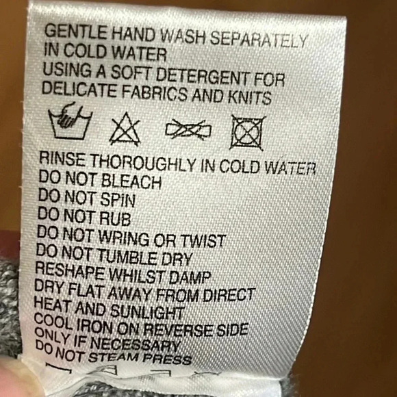 Jeff Womens sweater stars 3 gray 90% wool 10% cashmere warm winter soft sequins - Picture 5 of 8